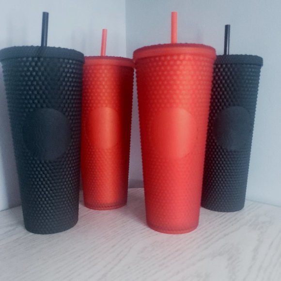 Starbucks Fashion Matte Tumblers Red Black New - Picture 2 of 4